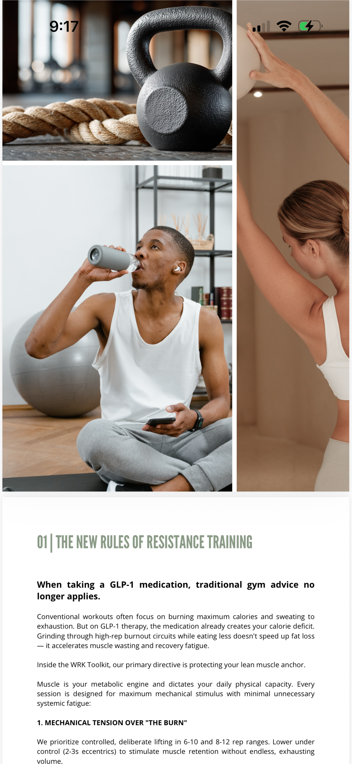 WRK App - Body Metrics & Measurements